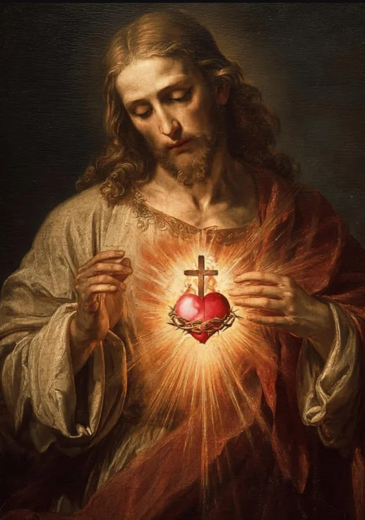 Christian Sacred Heart Jesus Art Posters Prints Catholic Pure Virgin Mary Canvas Painting Religious Believers Bedroom Home Decor