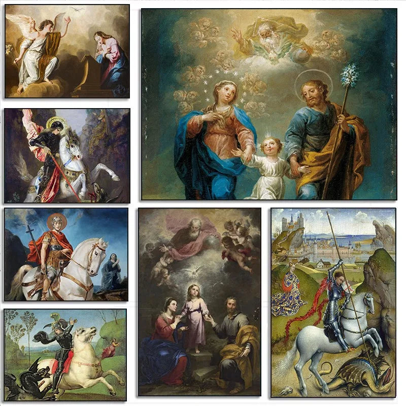 Classic Vintage Catholic Religious Art Blessed Saint Francis of Assisi Poster Prayer Room Living Room Wall Decor Christian Gift