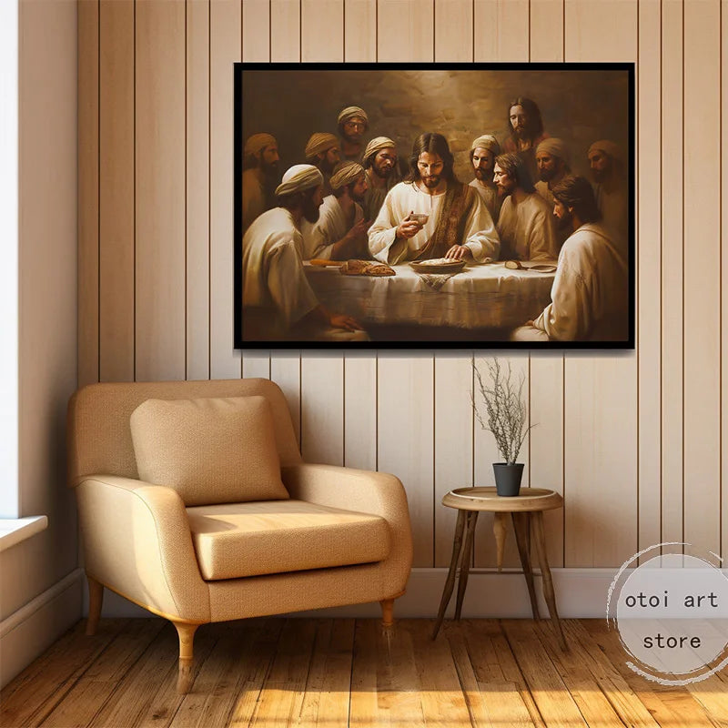Religious Retro Jesus Christ Savior Christian Jesus Portrait Art Poster Canvas Painting Wall Print Picture for Room Home Decor