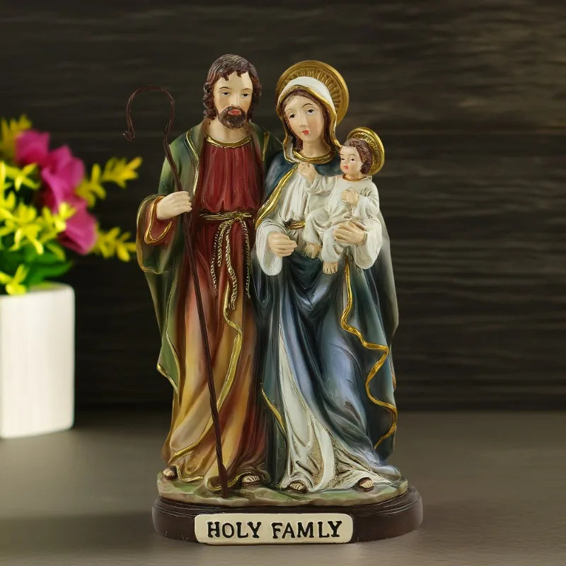 Joseph Nativity of The Virgin Mary Home Accessories Church Tabletop Resin Sculpture Decoration Living Room Decorative Figurines