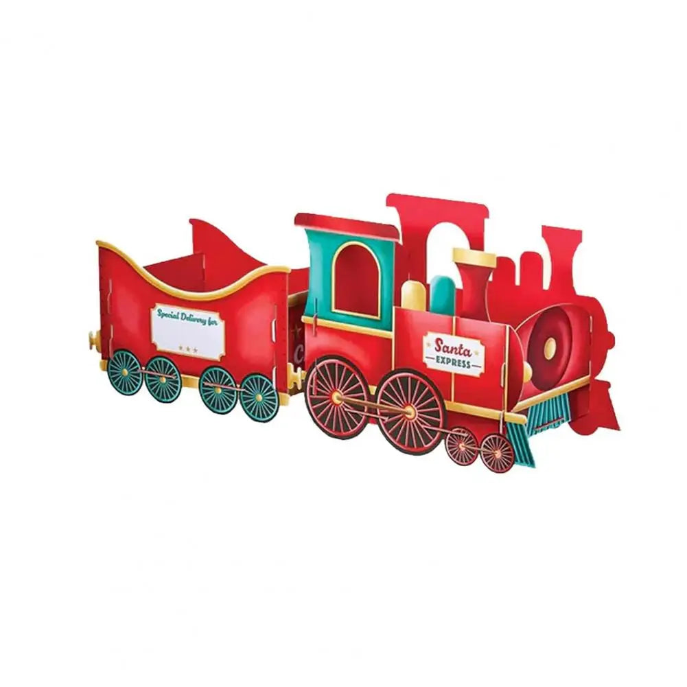 Santa Gift Train Christmas Gift Train Festive Christmas Train Toy Set with Santa Gift Boxes Gingerbread Ornaments for Kids