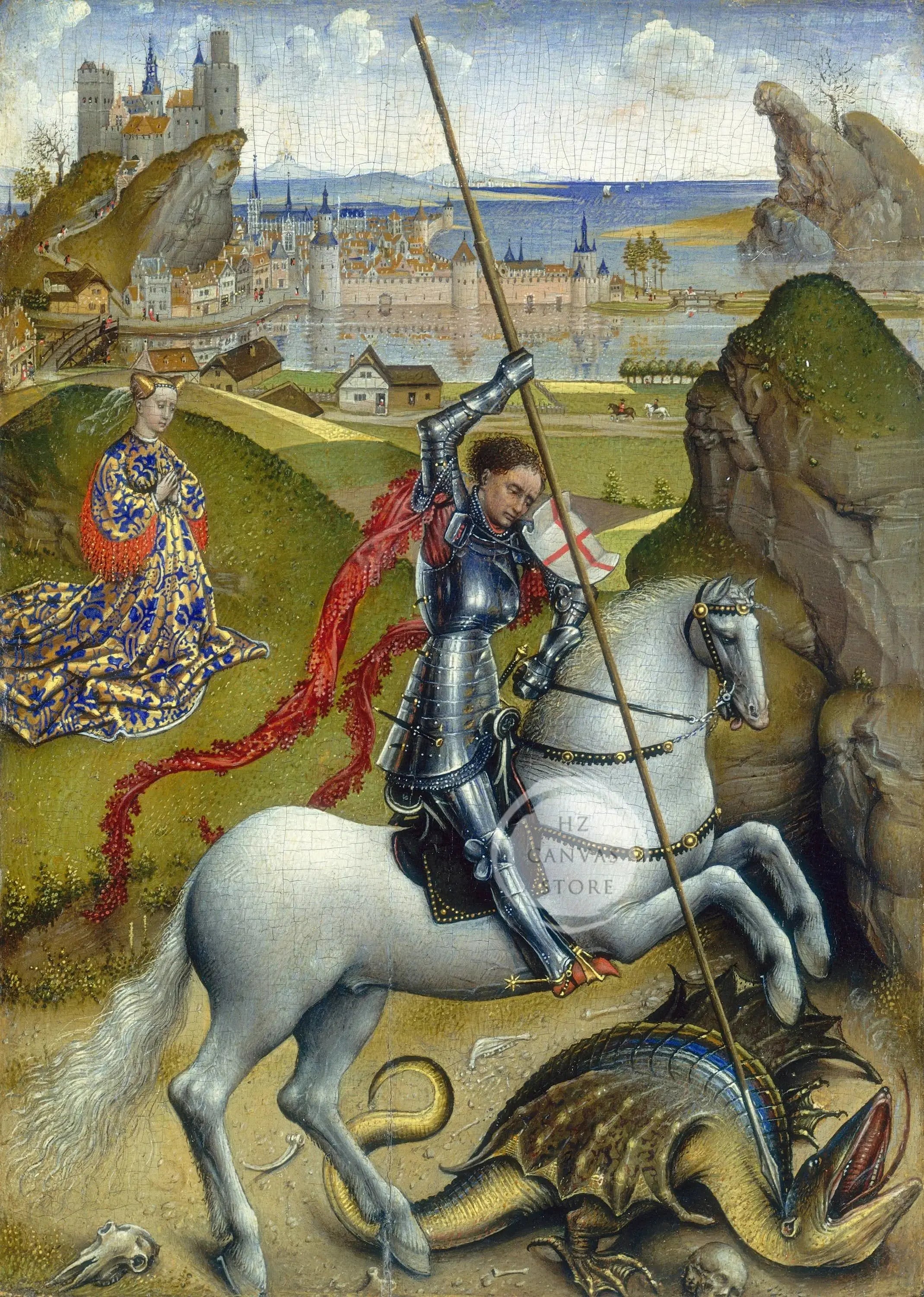 Classic Vintage Catholic Religious Art Blessed Saint Francis of Assisi Poster Prayer Room Living Room Wall Decor Christian Gift