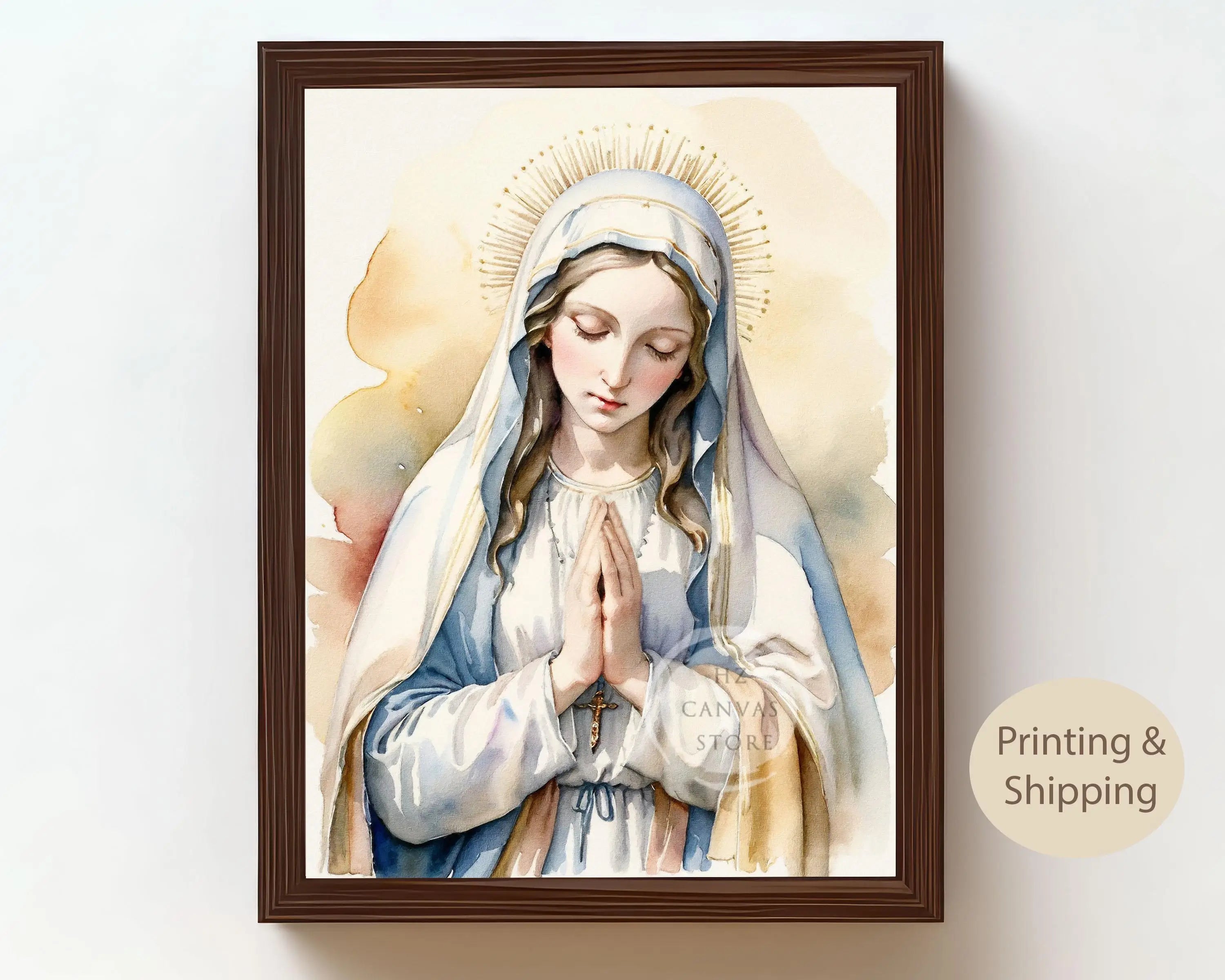 Catholic Wall Art Saint Christina Jesus Virgin Mary Christian Religious Portraits Canvas Biblical Faith Inspirational Home Decor