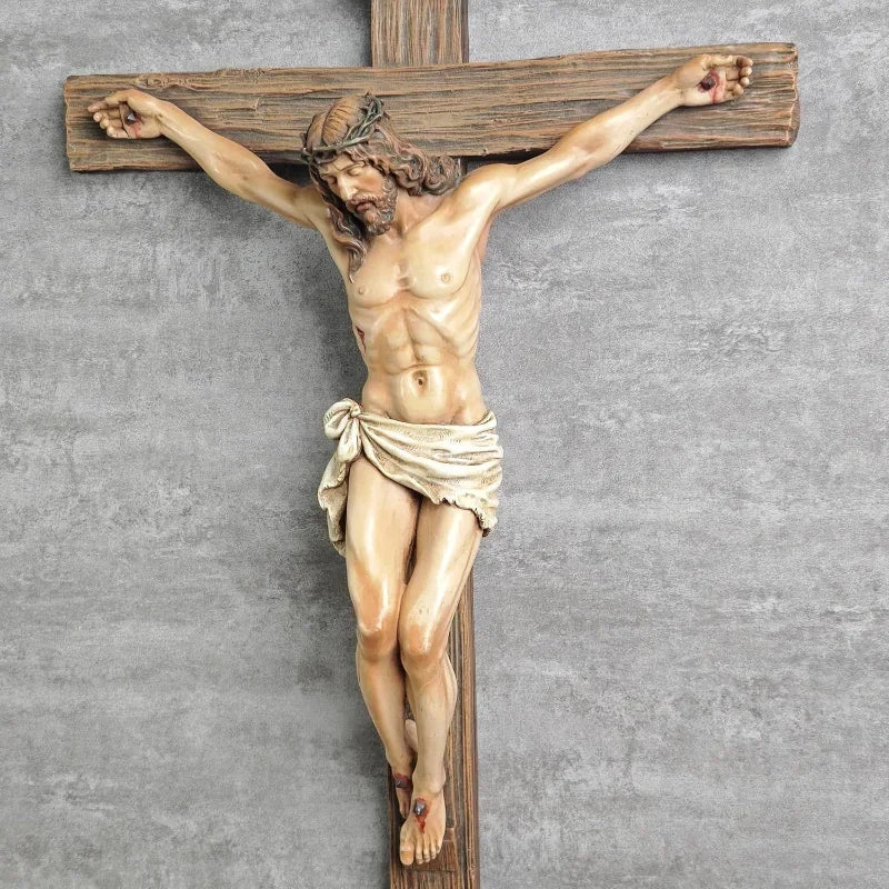 Resin Cross Jesus Christ Cross Statue Small Statue Gift Is Perfect For Collective Decoration Of Cars Houses And Churches