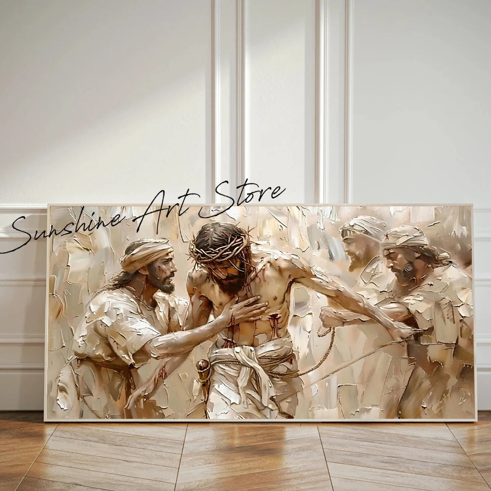 Religious Easter Bible The Last Supper Christian Canvas Painting Wall Art Jesus Wall Art Decor Bible Painting Holy Week Prints