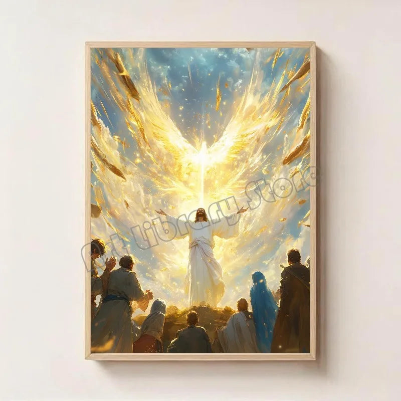 Classic Jesus Knocking At The Door Religious Faith Christian Bible Art Poster Canvas Painting Wall Pictures Home Interior Decor