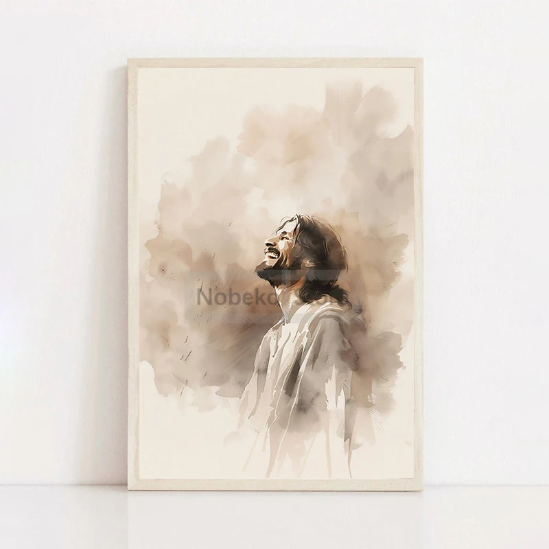 Modern Christian Jesus Poster Religious Prints Canvas Painting Bible Verse Wall Art Pictures Home Living Room Christian Decor