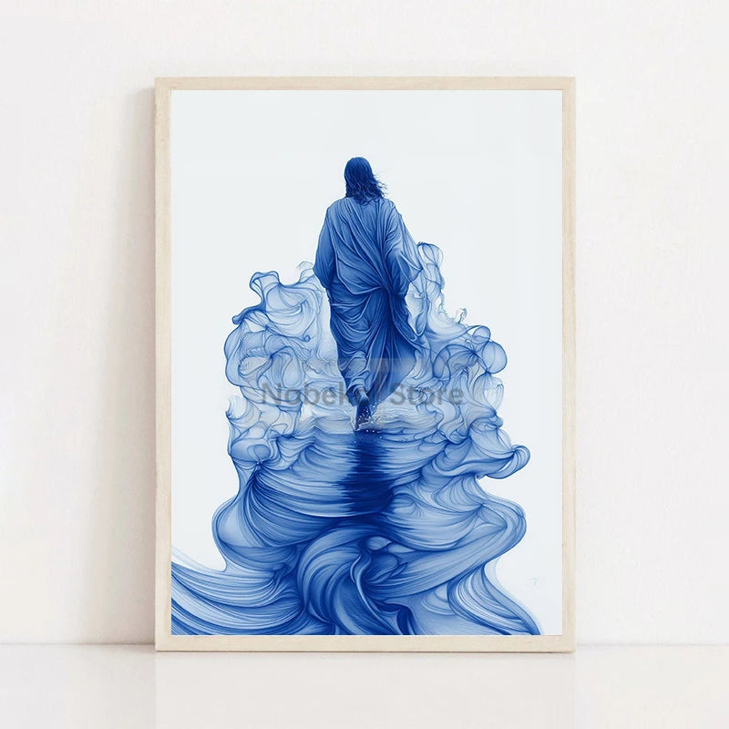 Modern Christian Jesus Poster Religious Prints Canvas Painting Bible Verse Wall Art Pictures Home Living Room Christian Decor