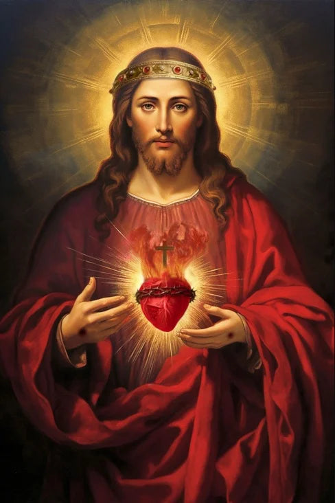 Christian Sacred Heart Jesus Art Posters Prints Catholic Pure Virgin Mary Canvas Painting Religious Believers Bedroom Home Decor