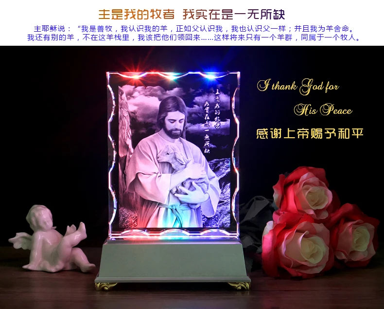 Special offer --TOP Art Collectible collection Home Decor Decoration Religious 3D Christ  Jesus Crystal Image
