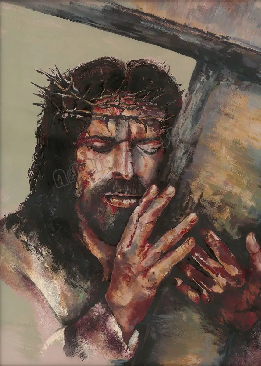 Jesus Christ Portrait Hand of God Poster Retro Christian Religious Canvas Painting Wall Art Pictures Christmas Home Decor