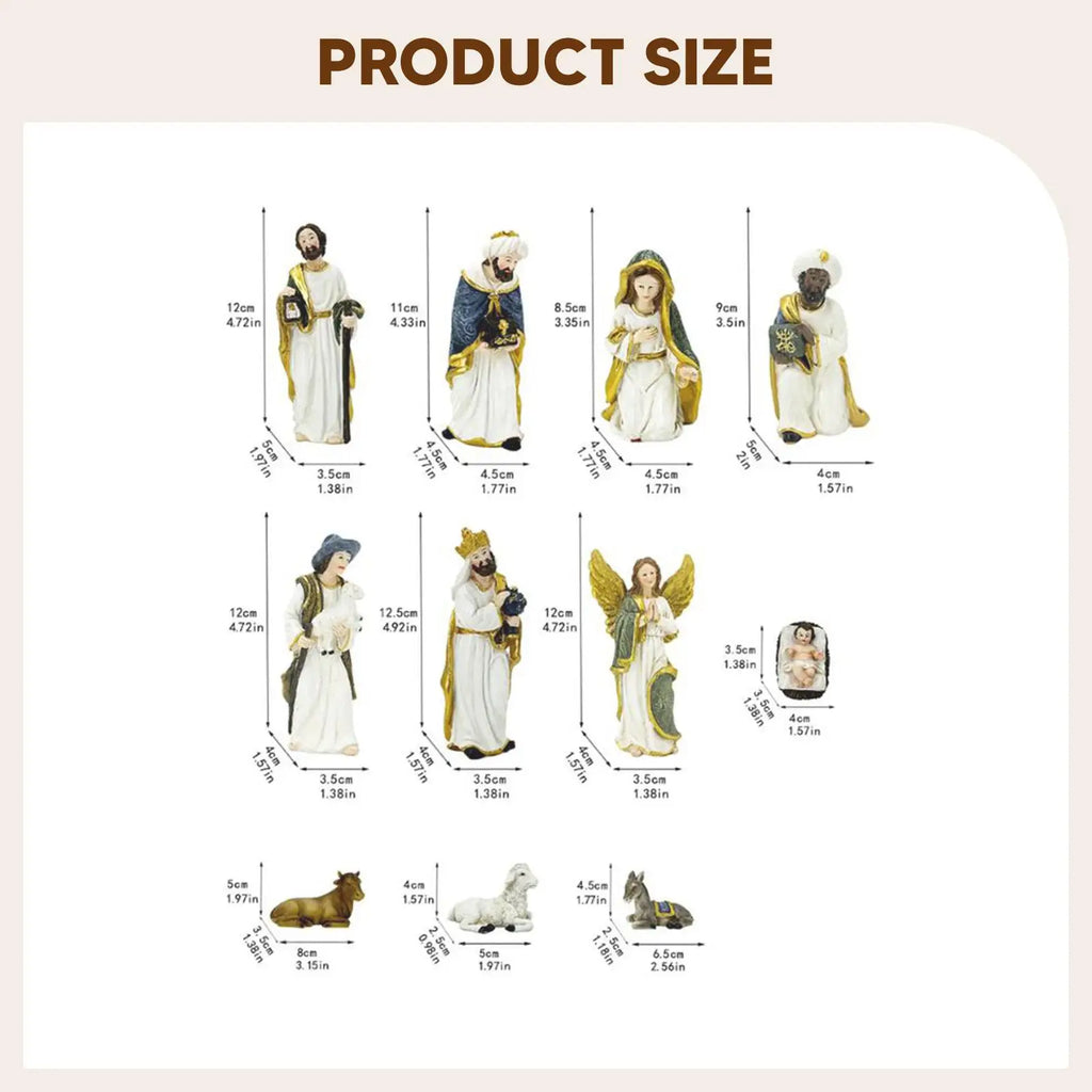 Nativity Set Nativity Scene Ideal Gift Tabletop Indoor Christmas Decoration Art Craft Jesus Holy Family Statues Figurines