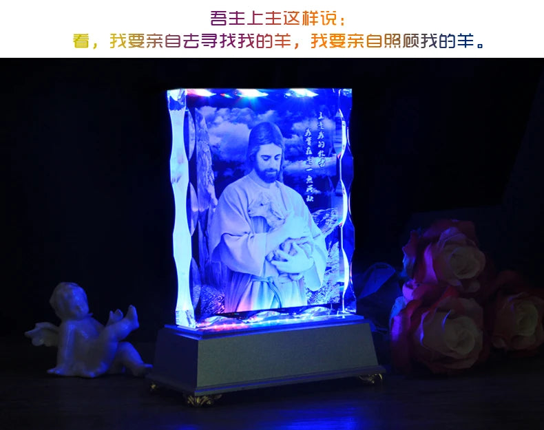Special offer --TOP Art Collectible collection Home Decor Decoration Religious 3D Christ  Jesus Crystal Image
