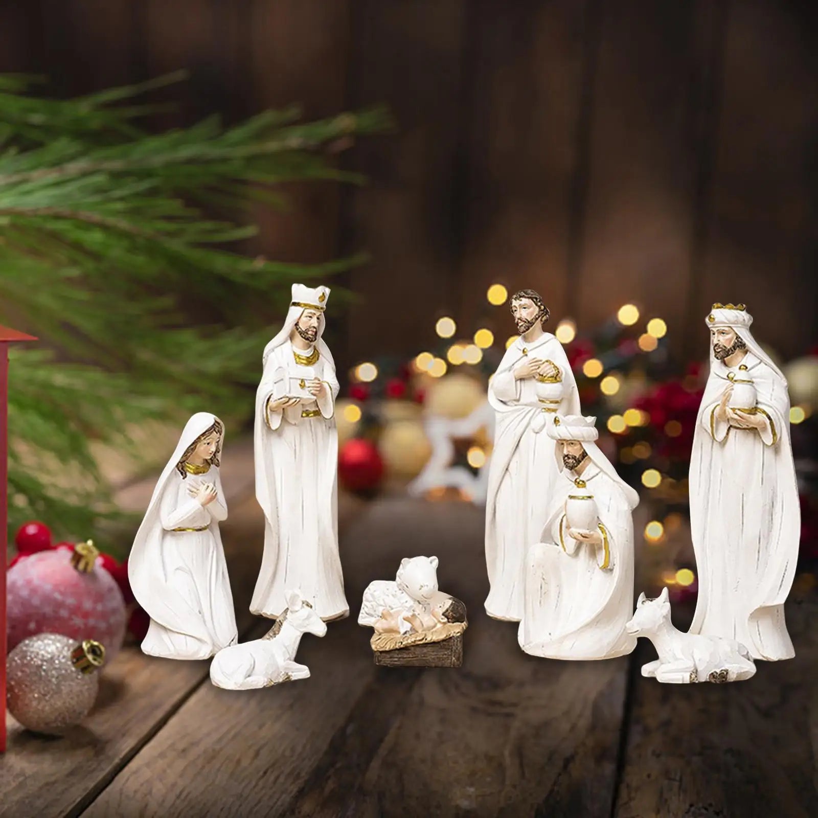 Traditional Nativity Figurine Set Jesus Christmas Ornaments Playset