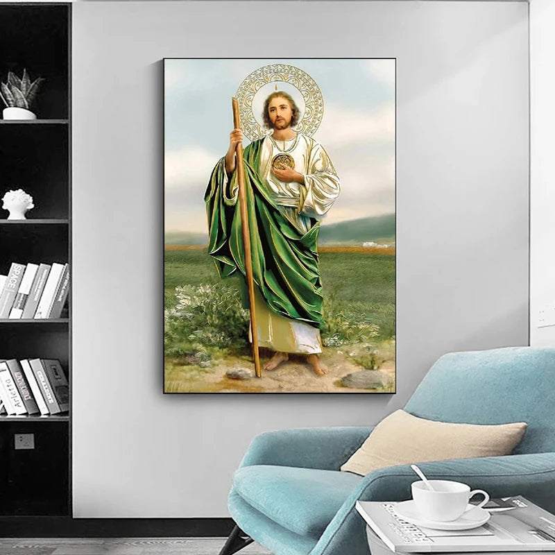 Classic Decorative Paintings Saint Jude Tadeo Canvas Painting Posters and Prints Wall Art Pictures Home Decor Murals No Frame