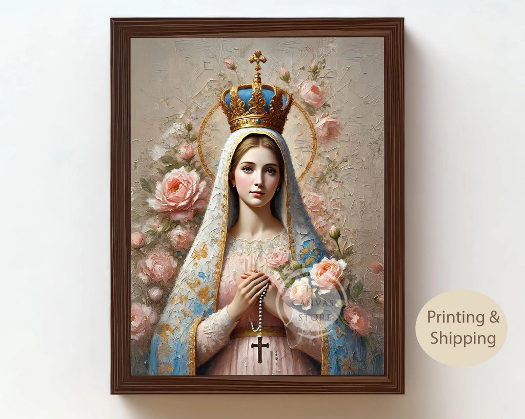 Catholic Wall Art Saint Christina Jesus Virgin Mary Christian Religious Portraits Canvas Biblical Faith Inspirational Home Decor
